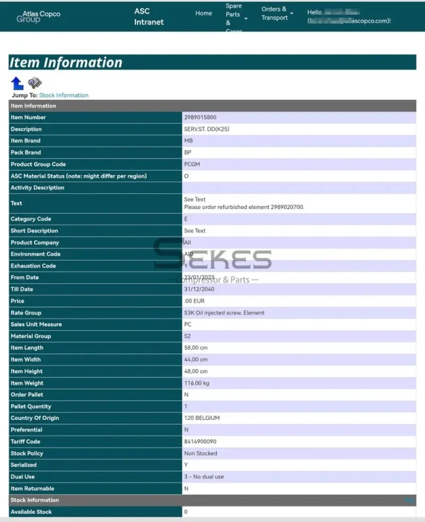 2989015800 DATA SHEET